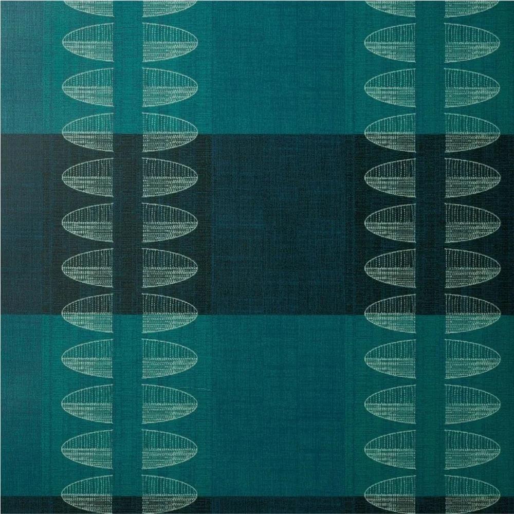 3!!!! JUNGALOW X OPALHOUSE NWT diskus plaid peel & stick wallpaper -teal